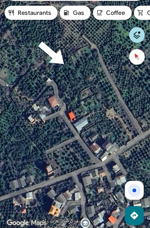 موقعیت زمین خانه‌سرای ۸۰۰ متری روی نقشه